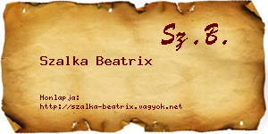 Szalka Beatrix névjegykártya