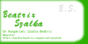 beatrix szalka business card